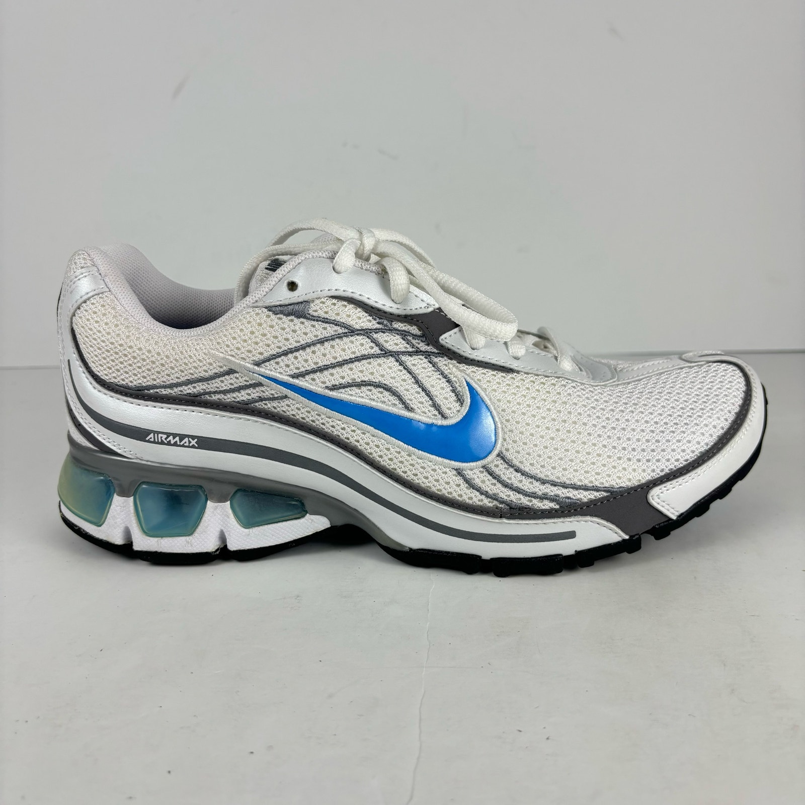 Vtg Nike Air Refresh 2008 White/Blue Running Shoes Streetwear Y2k Womens Sz 8